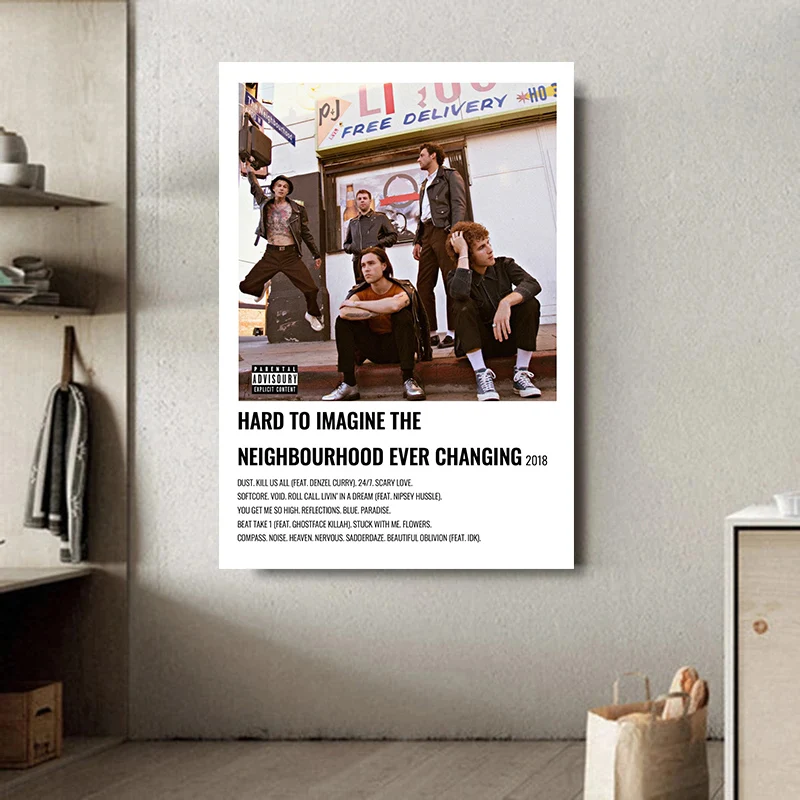 Vintage The Neighbourhood Album Art Poster - Minimalist Canvas Painting