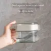Glass Seasoning Box With Spoon Dustproof Lid Clear Countertop Spice Condiment Salt Sugar Storage Jar Container Kitchen Supplies 5