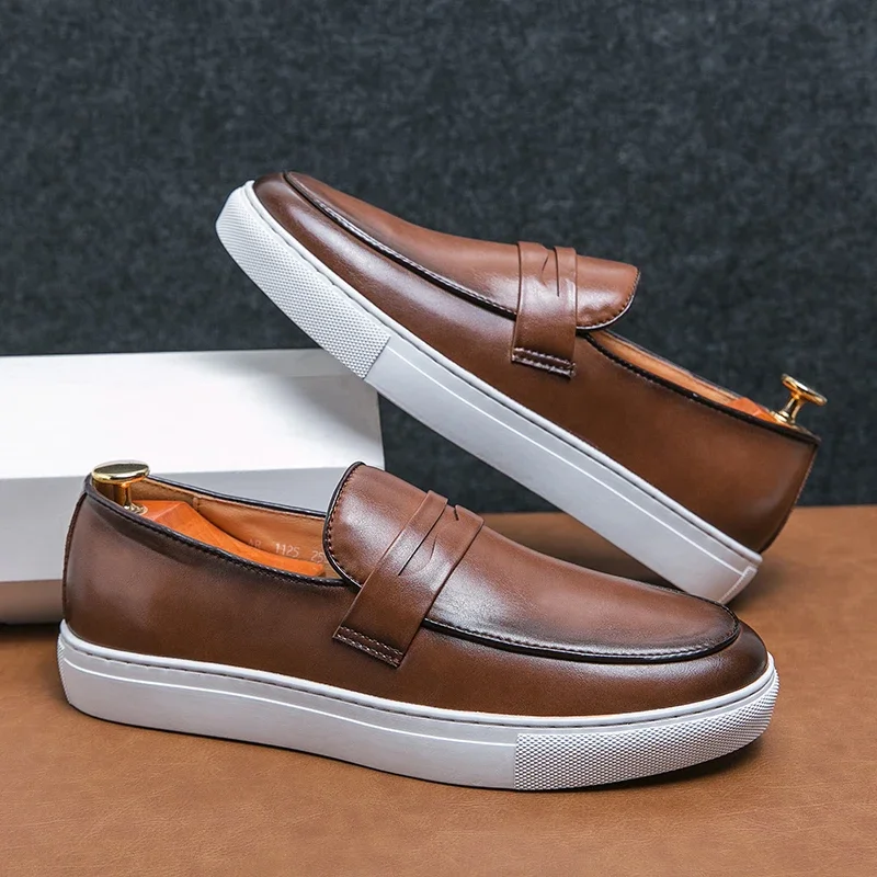 Luxury Brand Business Leather Shoes Loafers Men Shoes Fashion Business Casual Wedding Party Classic Fringe Gentleman Dress Shoe