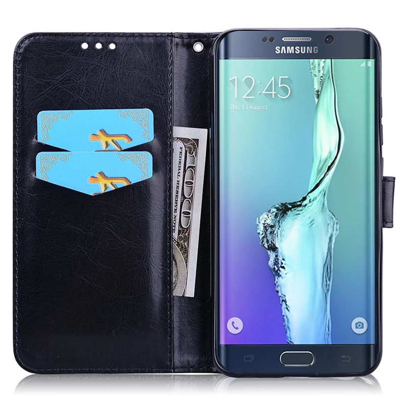 Korting Industrialiseren Benadering Leather Flip Wallet Case Samsung S6 | Phone Case Cover Samsung Galaxy S6 - Samsung  S6 - Aliexpress
