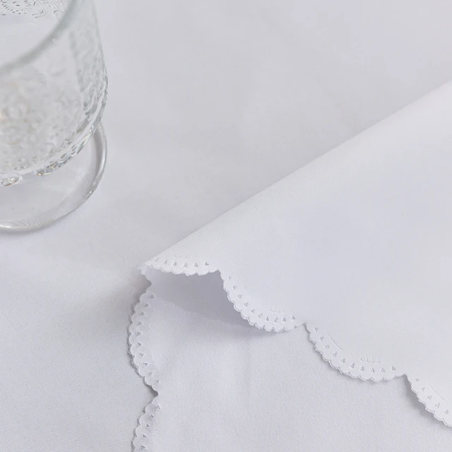 Nappe blanche pour dîner à domicile, couverture de table surdimensionnée pour banquet de mariage, couverture de fête en plein air, décoration d'hôtel 5