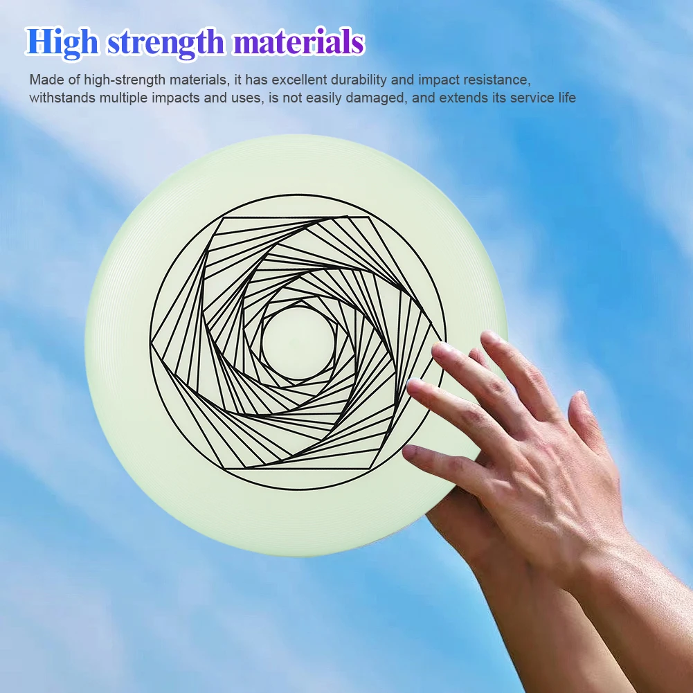 Fluorescence Flying Discs 175g Glow in Dark Ultimate Discs Swivel Flying Outdoor Sports Beach Camping Game