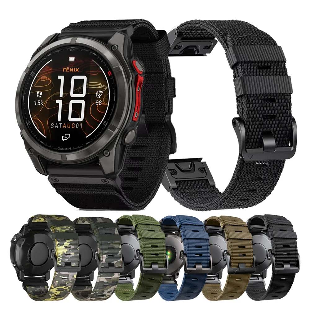 Quickfit Nylon Loop Band Watch Strap, 26/22mm