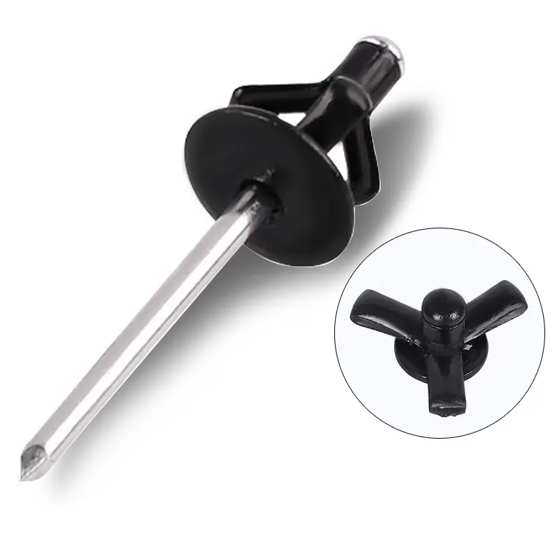 Liga de Alumínio Núcleo Folding Lanterna Rebite Cap Grande Automotive Wine Box com Pull Rod Garra Prego Semi-preto Sm4m4.8m6 50 Pcs 10 Pcs