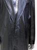 Mauroicardi Spring Autumn Maxi Black Crocodile Print Pu Leather Trench Coat Men Single Breasted Luxury Designer European Fashion 6