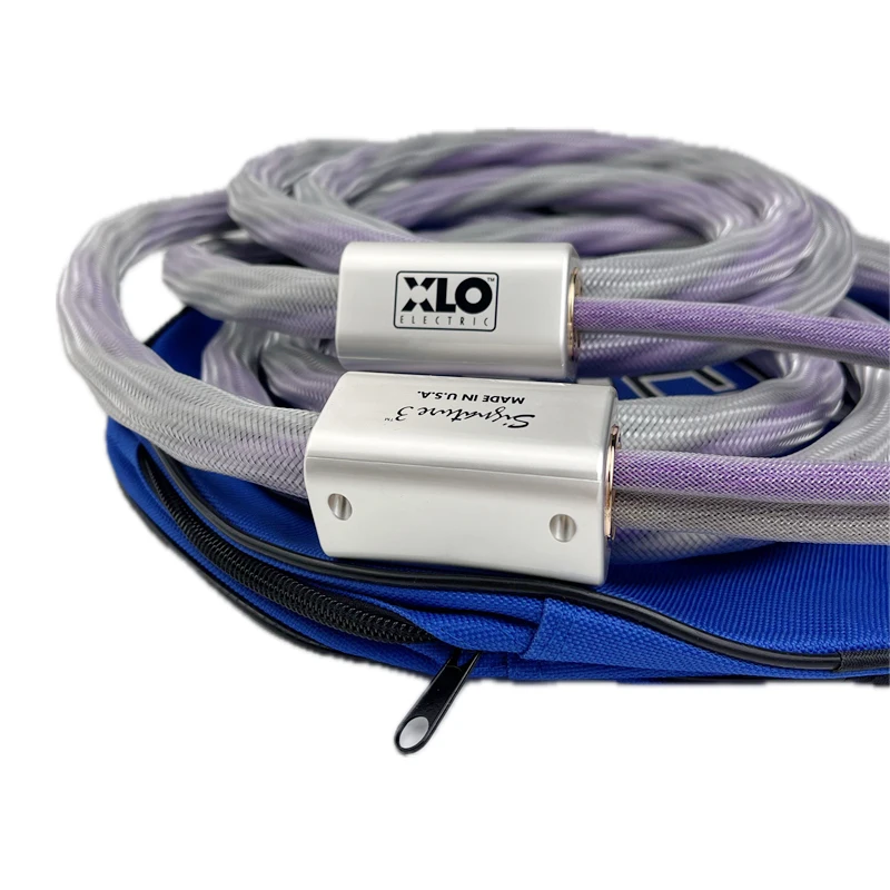 Ligne Audio HiFi XLO Signature 3, câble de haut-parleur plaqué or, fil de haut-parleur Biwire, fiche banane/pelle  44