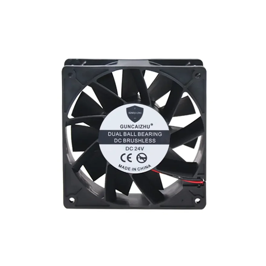 Dual Ball Bearing 120MM 12CM 12038  CPU Fan 120x120x38MM DC 24V  1.5A Frequency Converter Computer Case Cooling Fan 2PIN halo 4 0 12cm fan 120mm 800 2000rpm 18 3 45 2cfm 13 5 35 2db a pwm rgb rtl