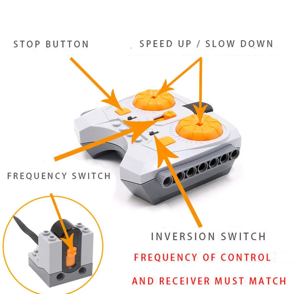 MOC Power Functions Pack 8879 IR Speed Adjustable Remote Control 8884 IR Receiver Compatible with legoeds Motor Car Train Toy