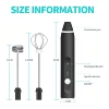 Wireless Milk Frothers Electric Handheld Blender With USB Electrical Mini Coffee Maker Whisk Mixer For Coffee Cappuccino Cream 3