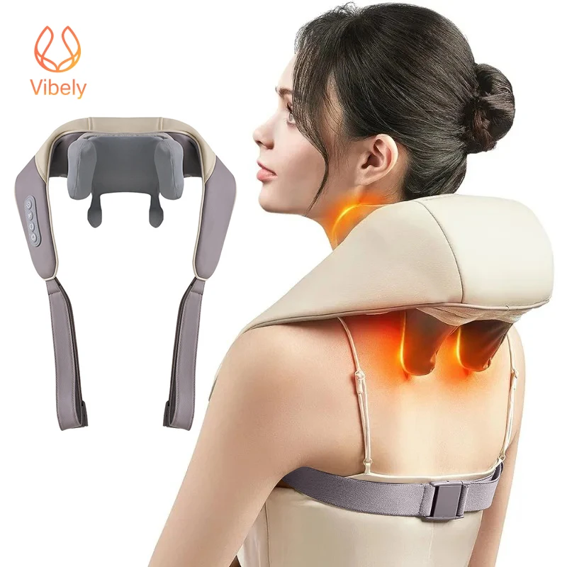 

5D U Shape Shiatsu Kneading Neck Massage Shawl Travel Cervical Pillow Heating Relieve Fatigue Relaxation Neck Shoulder Massager