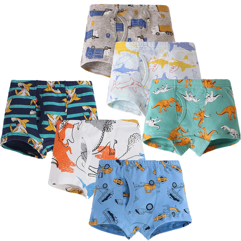 6-Pack Shorts Boys Underwear Kids Boxer Panties for 2-10 Years Soft Organic  Cotton Teenager Children's Pants Baby Underpants - AliExpress