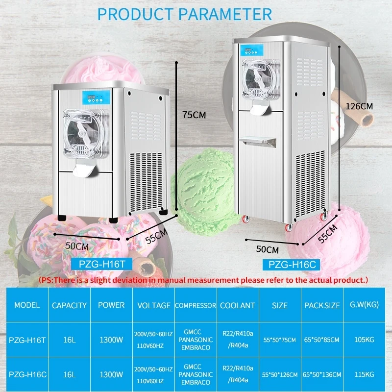 Mini Countertop Batch Freezer Commercial Italian Gelato Hard Ice Cream Maker Machine Making
