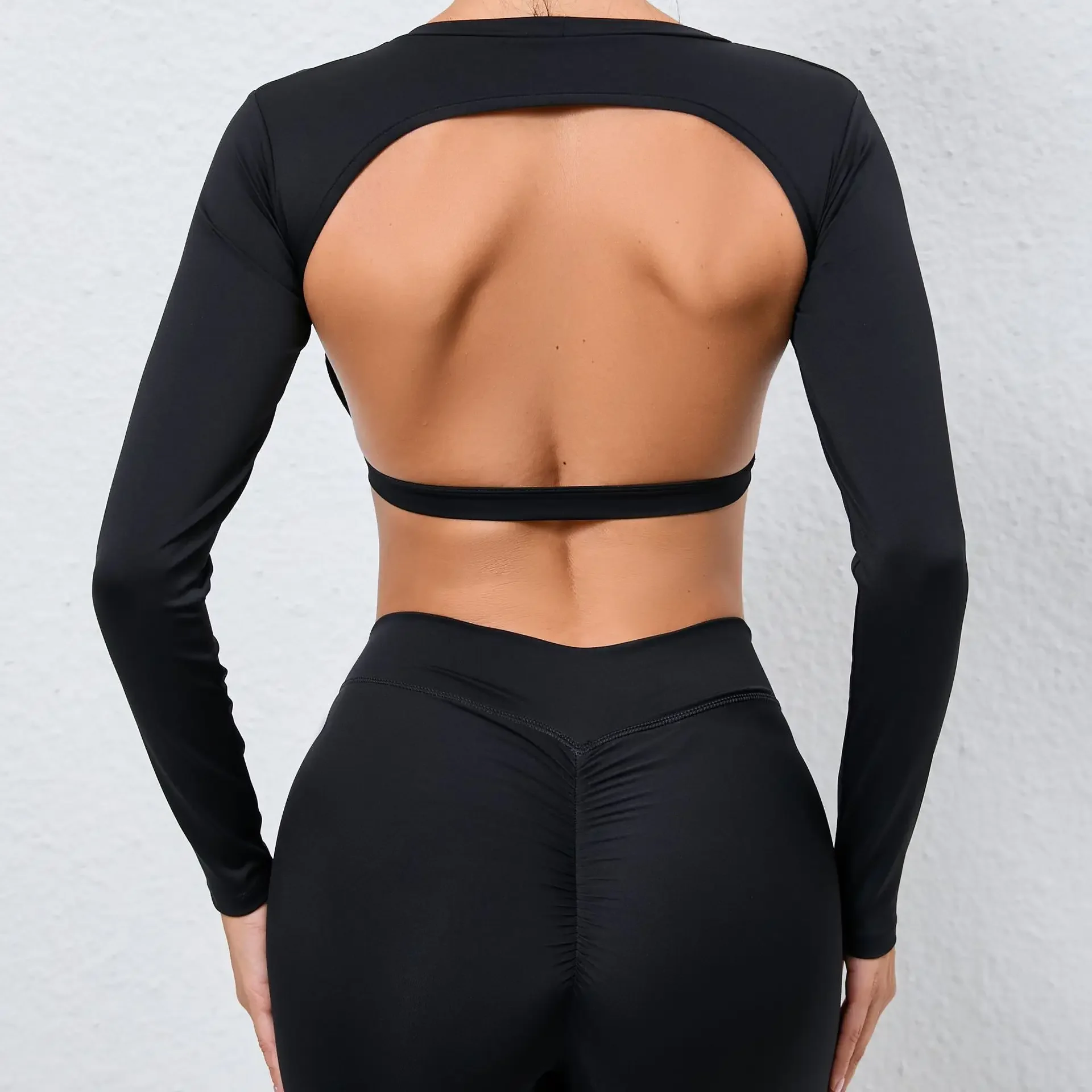 cut out back gym top