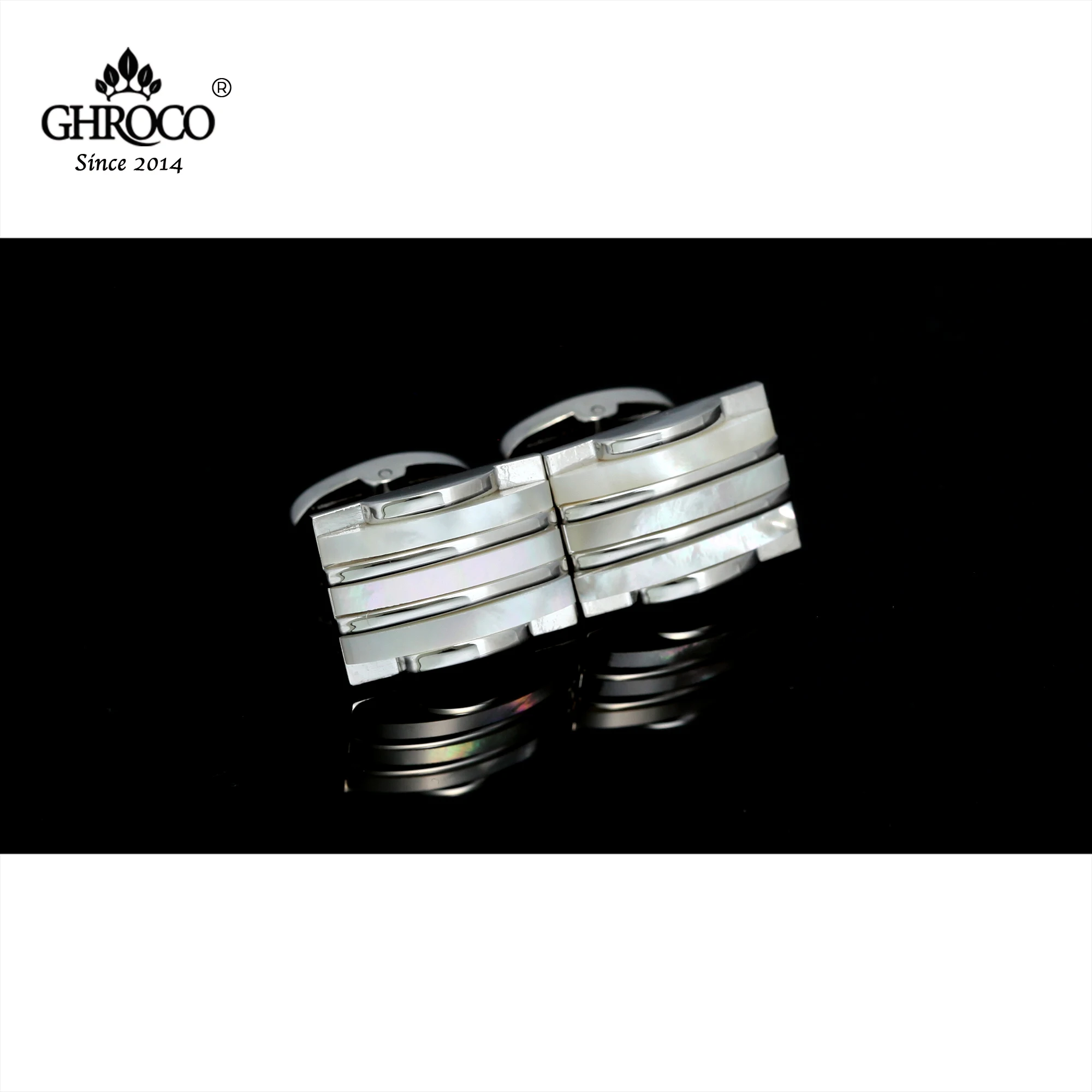 

GHROCO High-Quality Classic Natural Shell French Shirt Cufflinks Business Men Women and Wedding Fashion Luxury Gifts