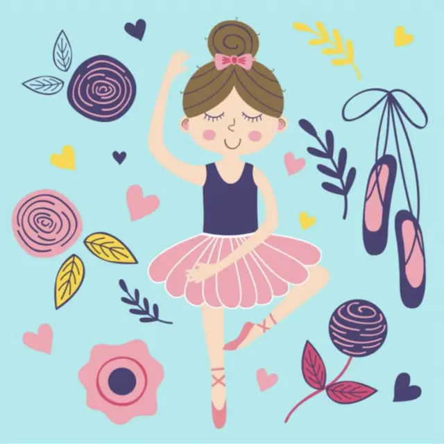 Dancer girl nursery painting by numbers Hobby Paint