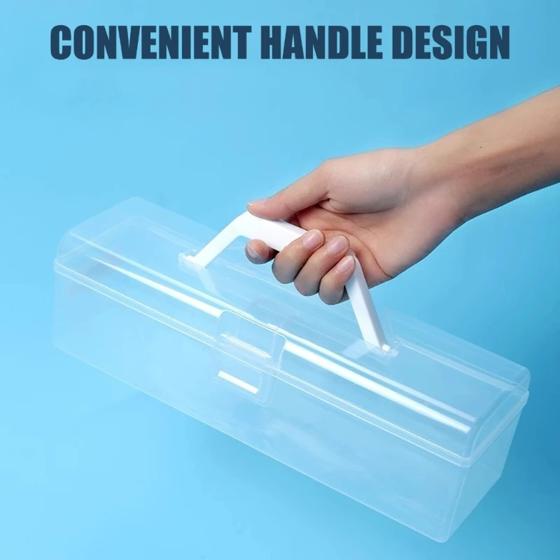 Calligraphy Brush Case Portable Long Paint Brush Storage Box Large Capacity Paint Container Drawing Tool