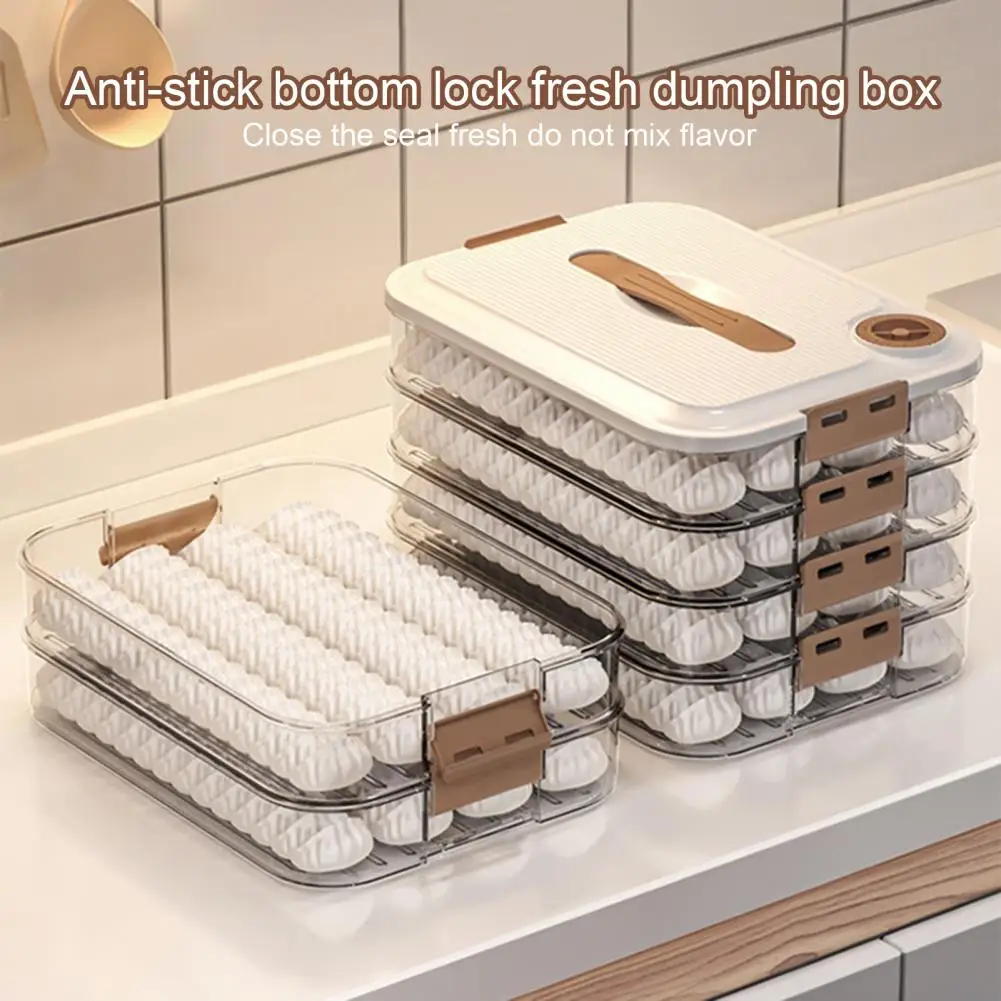 Large Capacity Dumpling Box, Household Refrigerator Freezer Special Sealed  Fresh-keeping Multi-layer Quick-freezing Food Ravioli Storage Box, Home  Kitchen Supplies - Temu