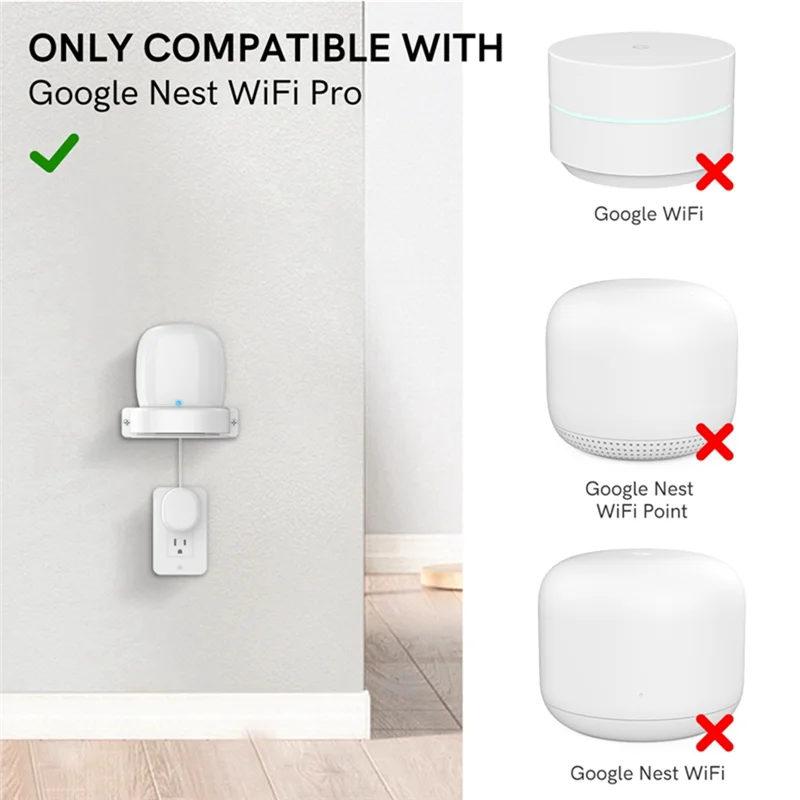 Per Google Nest Wifi Pro Staffa Di Montaggio A Parete Altoparlante Intelligente Base Staffa Di Stoccaggio A Parete, 2 Pezzi