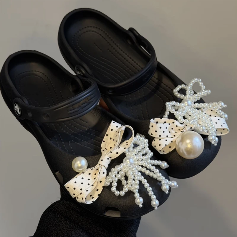 Neues Set Damen Retro Ballettschuh-Charms Modische Einfache Blumen-Schuh-Charms DIY Metall-Blumen-Schuh-Dekorationen 1 Set – Detail 2