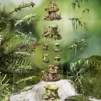 1Roll Handbook Decoration Tape PET Forest Moss Green Plant Stickers Meadow Adhesives School Supplies Scrapbook 60mm*2m 1