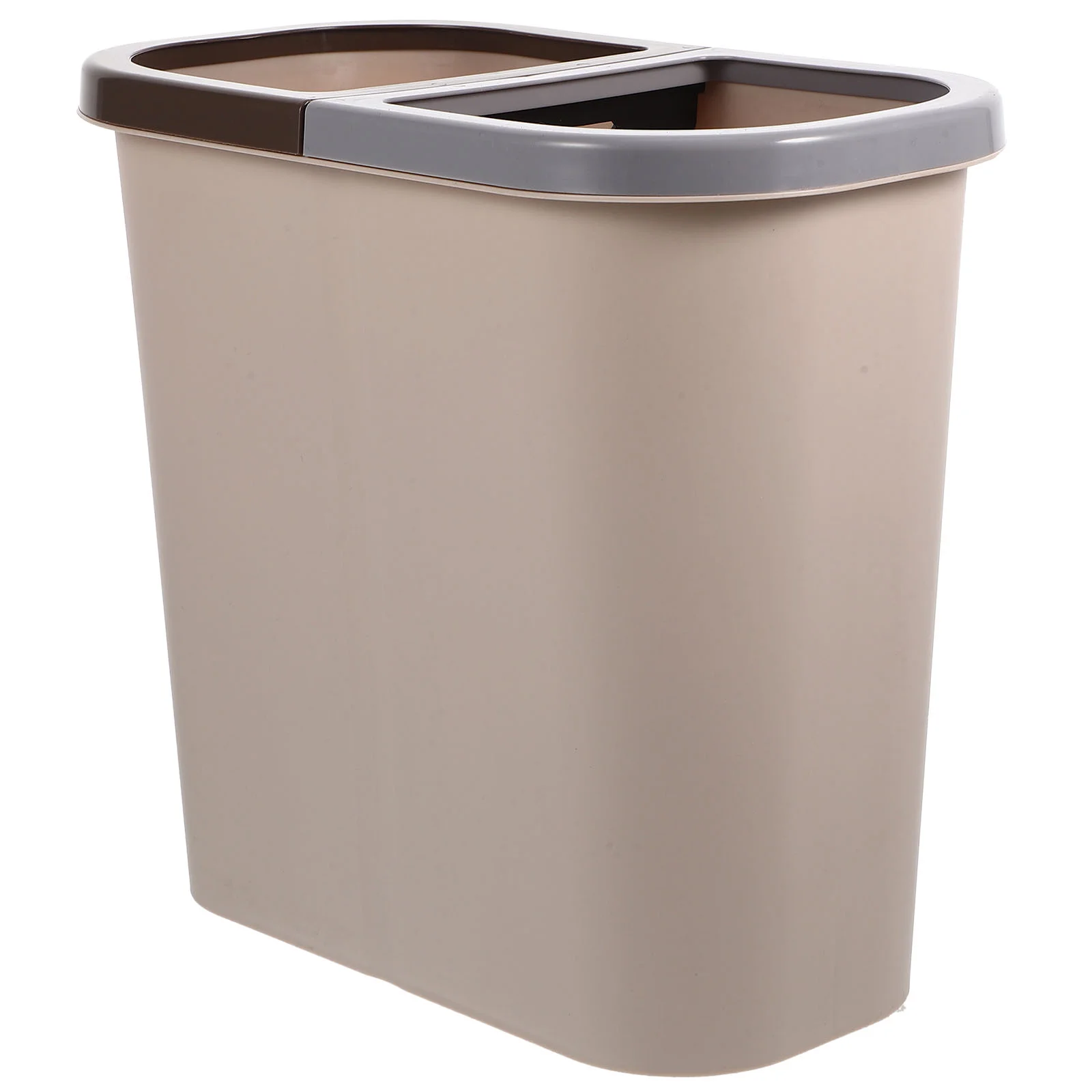 

Zerodeko Mini Containers Dual Outdoor Trash Can Plastic Kitchen Garbage Can 2 Compartment Classified Rubbish Bin Recycle Dustbin