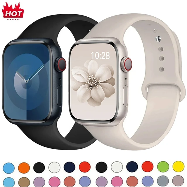 Bracelet en Silicone pour bracelet de montre Apple 46mm 44mm 45mm 40mm 41mm 42-38mm 49mm bracelet de sport iwatch série 11 10 9 8 7 6 5 SE Ultra3 1