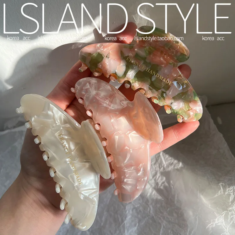 

Красочный Узор ацетатная заколка для волос Женская мода Элегантная заколка для волос для девочек Милая личность Акула Краб заколки аксессуары для волос