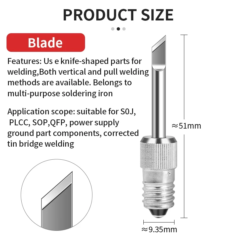 Welding Soldering Tips USB Soldering Iron Head Replacements Threaded Tip Fits for E10 Interface Iron soldering iron