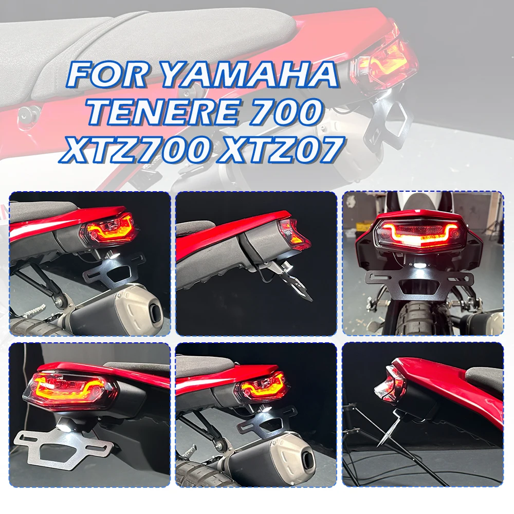 2025 XTZ07 T7 Adjustable License Plate Frame Holder For Yamaha