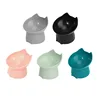 1pc WhiskerWare Elevated Cat Bowl Anti-Tip Plastic Raised Pet Feeding Dish with Tilted Edg 3e Neck Protection Kitty Food 5