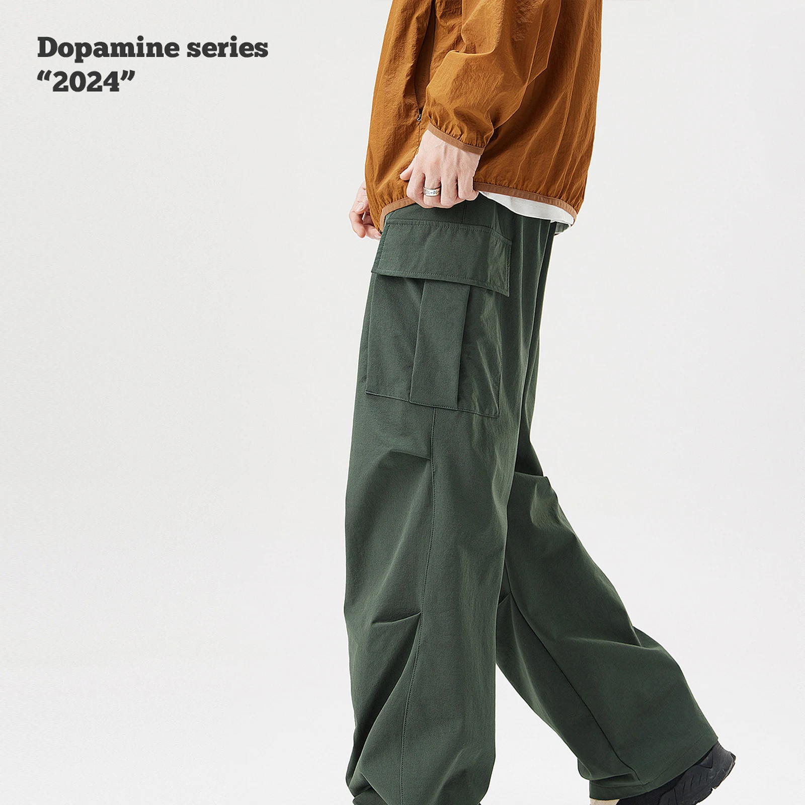 Male Summer Casual Trousers High Street Trend Wide Leg Drawstring Pants Paratrooper Fashion Brands Streetwear For Men Trousers