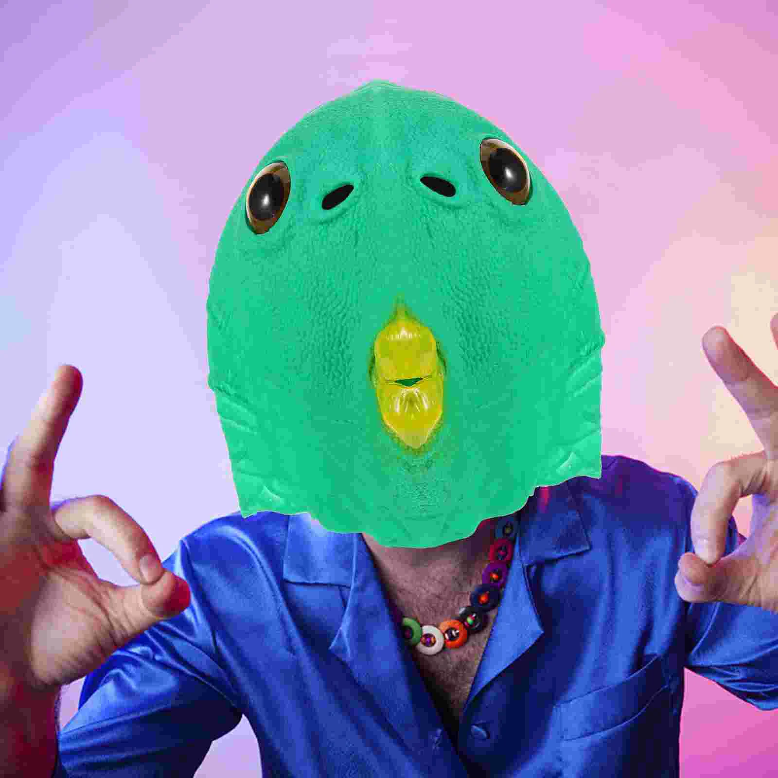 Decorate Animal Green Murloc Headgear Party Cover Latex Foam Carnival Masks Funny Headwear