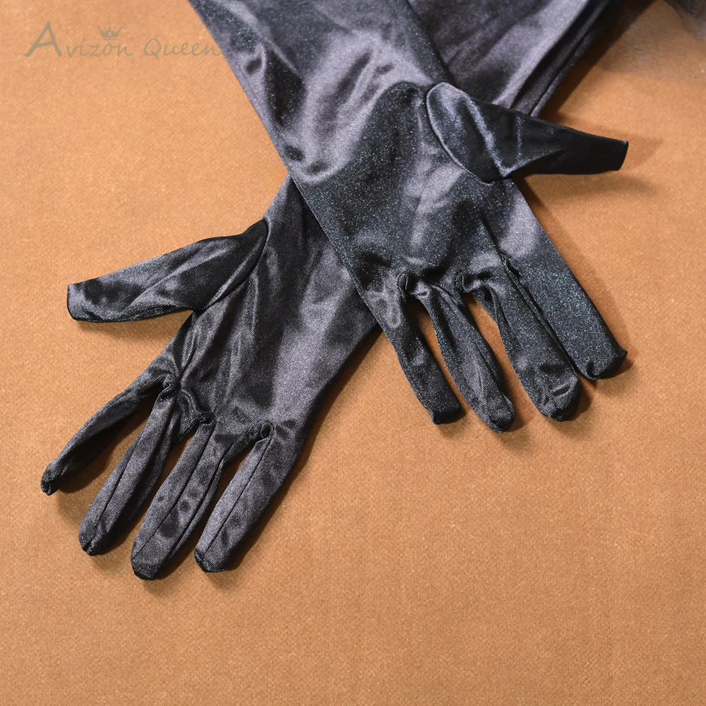 Women Long Gloves Have Finger Brides Wedding Accessories Black Exaggerated Persona lity guantes largos mujer MM10