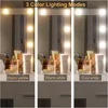 Makeup table with illuminated mirror, 3 color lighting modes, adjustable brightness, drawers, white, free shipping 4
