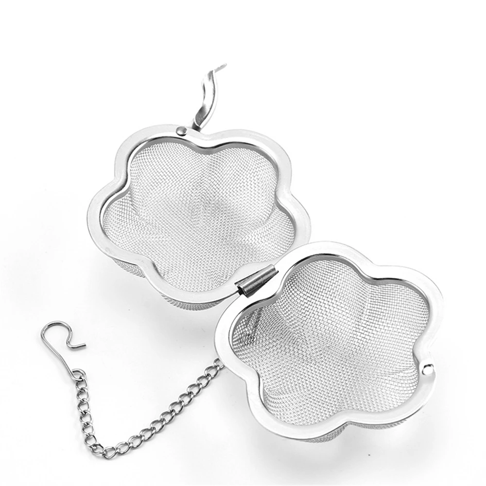 10pcs Flower Shape Reusable Stainless Steel Fine Mesh Tea Infuser Ball for Loose Leaf Tea Straine