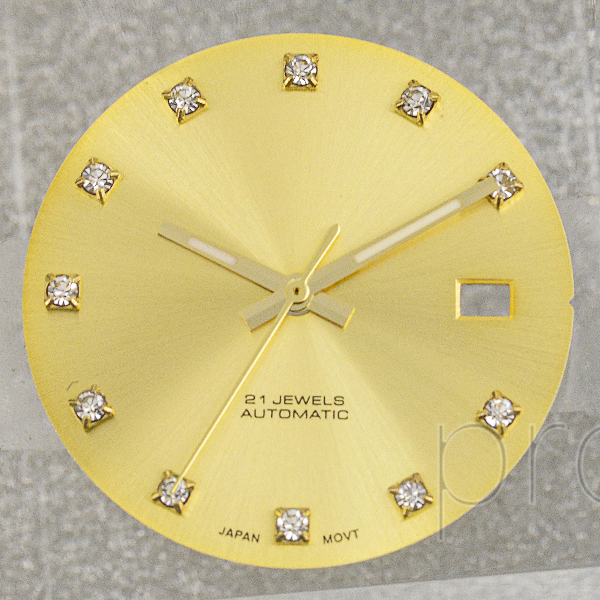 Green Luminous Watch Dial with Hands for Mod Parts and Repair Tools