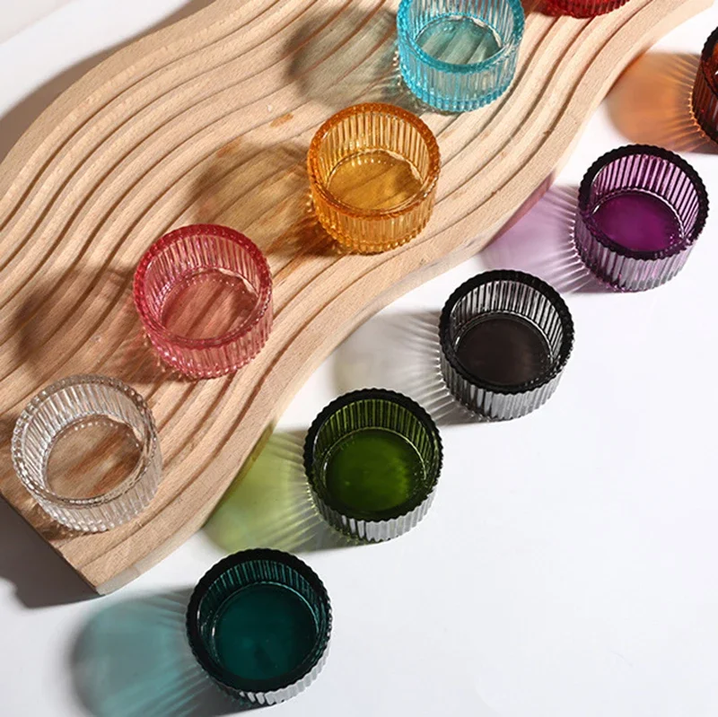 Pack of 10 Glass Tea Light Candle Holder for Table Decor Home Decor Church Housewarming Gifts candle holders