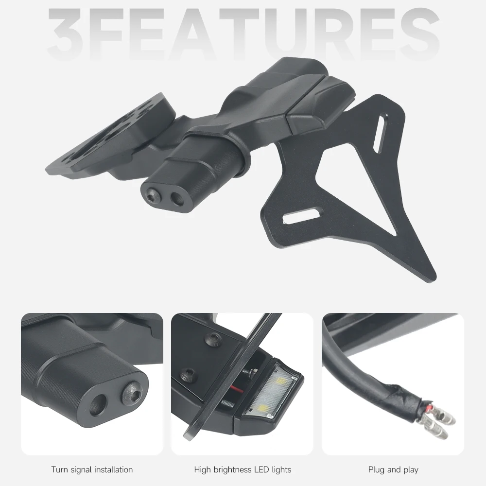 Motorcycle Rear Short Tail Stock Tidy License Plate Holder Tailstock Bracket Kit For Street 765RS 765R 765 RS 765 R