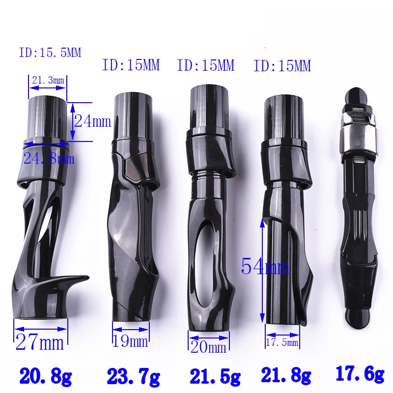 Carbon Faser Reel Sitz Griff Grip Set DIY Gerade Griff Fishing Stick Pole Grip Stange Reparatur Refit Komponenten – Detail 1
