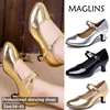 Dance Shoes Women's Soft Bottom New Adult Four Seasons Mid-heel Pumps Teachers Practice Shoes Sailors Social Dancing Sandals 1