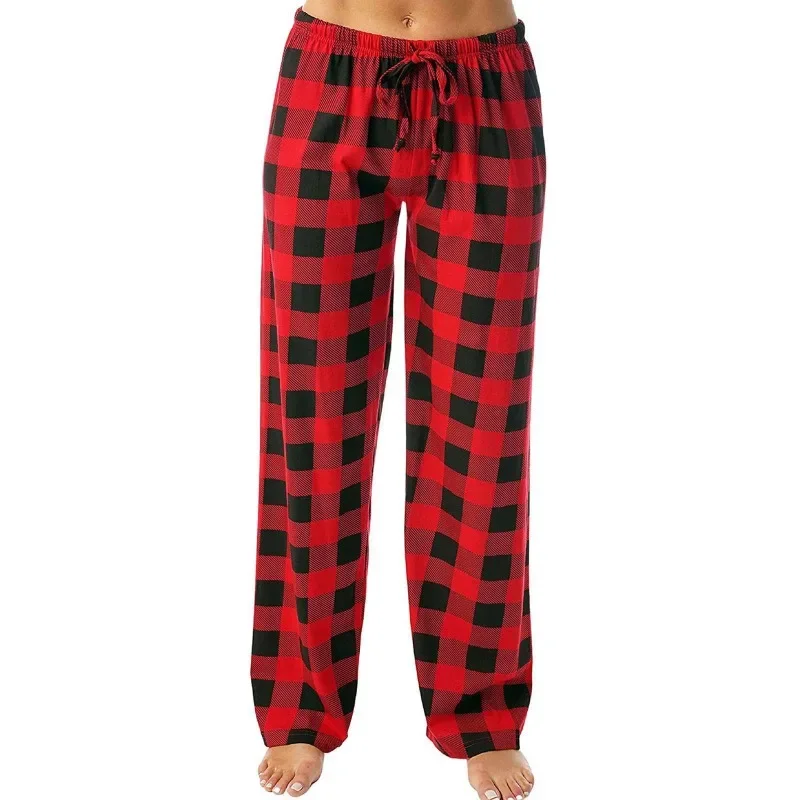 Women Plaid Pajama Pants Fuzzy Pack Long Thermal Lined Buffalo Plaid Pj Bottoms Soft Drawstring Lounge Sleepwear Christmas
