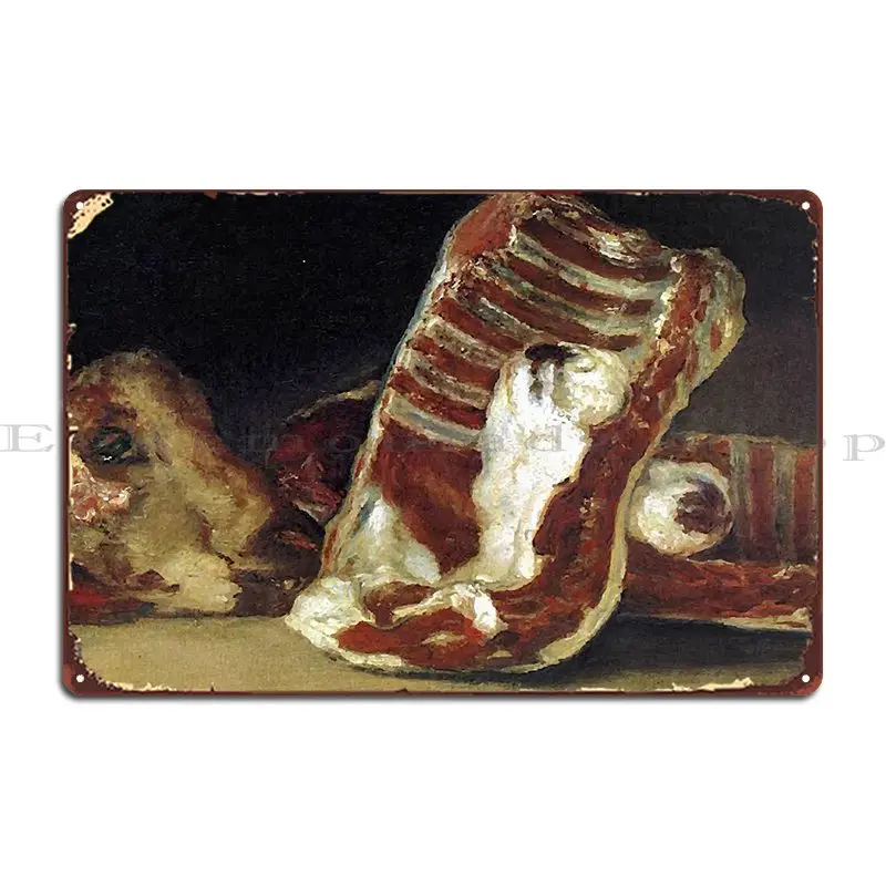 

Металлические знаки Goya с изображением мяса, рисунок ржавой живописи, печать на заказ, жестяной знак, плакат