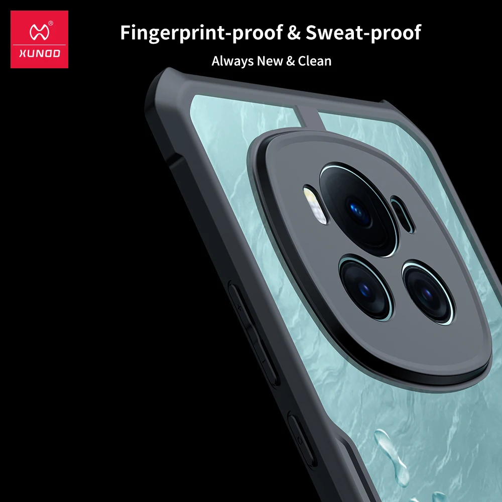 Xundd Airbag Anti-Drop Transparent Case with Lens Protection for Honor Magic6 Pro - Slim TPU & Acrylic Back Stripe