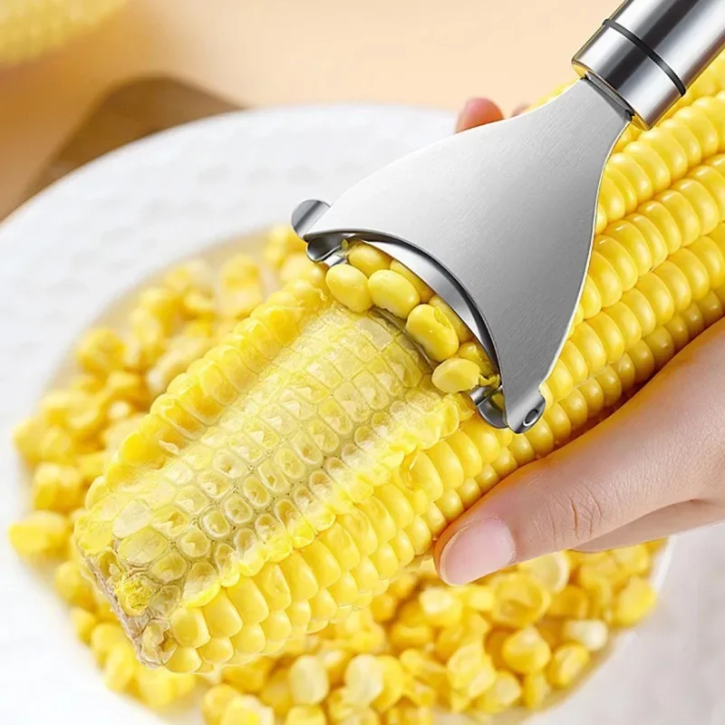 Multi-Function Paring Knife with Manual Corn Sheller - Stainless Steel Melon and Fruit Planer Potato Peeler and Vegetable Tool
