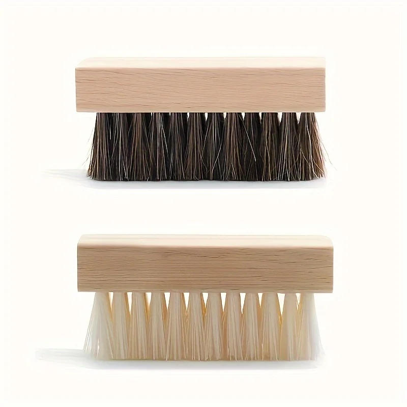 Advanced Wooden Horse Hair Brush - Soft and Hard Hair Brush for Daily Cleaning, Shoe Washing, Durable and Effective Care 4