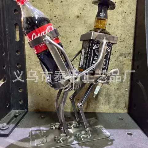 TK Creative Skull Coke Bottle Wine Bottle Holder Ornament Metal