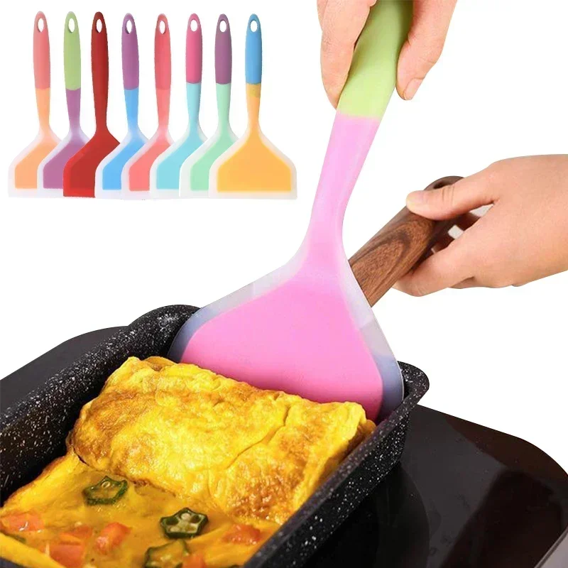 Kitchen Utensils Silicone Spatula Pancake Turner Non-stick Fried Egg Turner Food Grade Spatula Omelette Cooking Tool S Kitchen Cooking Utensils