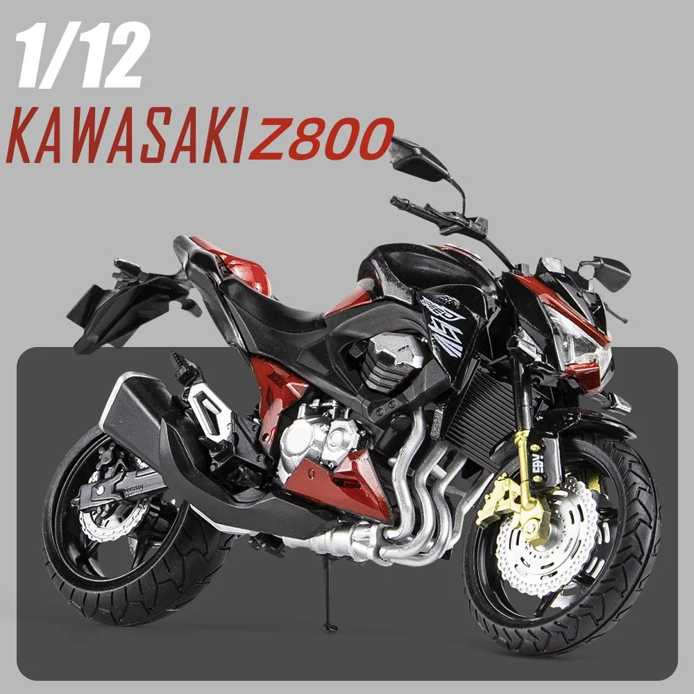 

Модель мотоцикла Kawasaki Z800 из сплава 1:12, литой под давлением, Коллекция игрушечных автомобилей, автовелосипед, поглотитель короткого хода, внедорожный автомобиль, игрушечный автомобиль
