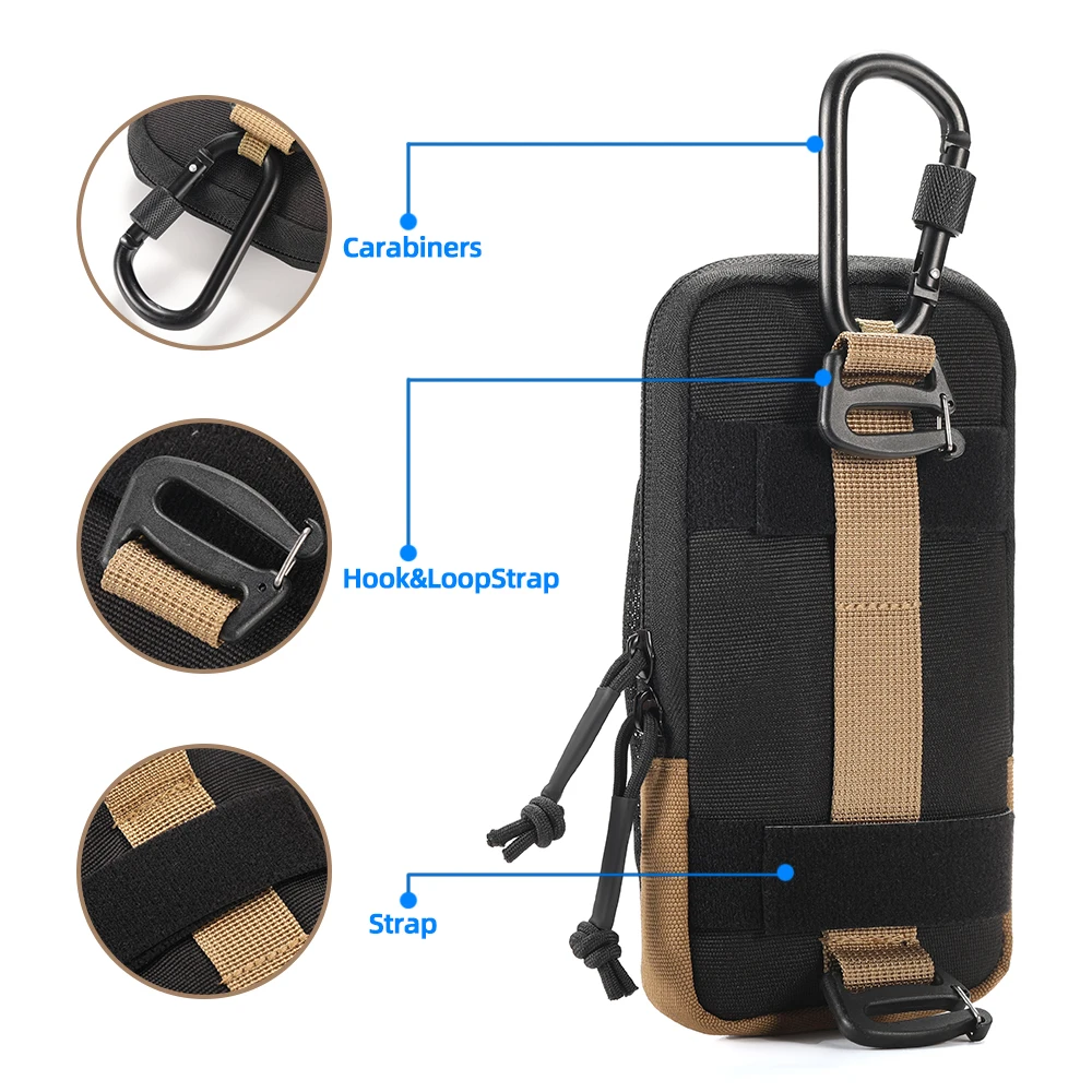 Versatile Molle Phone Belt Pouch - Durable and Convenient Cell Phone Holder