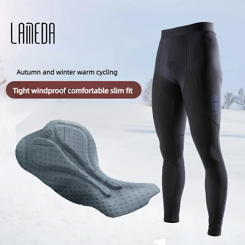 Lameda Men's Warm Pants Cycling Jersey Fleece Cycling Trousers Bicycle Thermal Pants Mountain Bike Road Bike